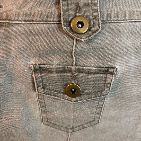 Grey Denim Mini-Skirt - Picture 4 of 4